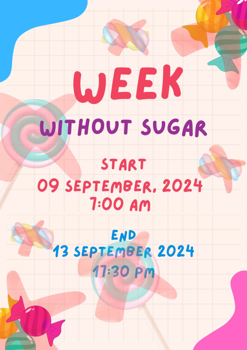 Encourage us and the kids with a WEEK WITOUT SUGAR