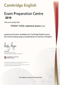 Preparation Centre certificate